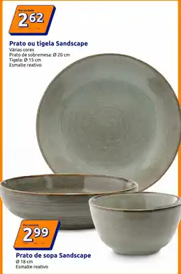 Action Prato ou tigela Sandscape promoção