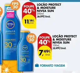 Pingo Doce Loção protect & moisture nivea sun promoção
