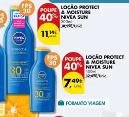 Pingo Doce Loção protect & moisture nivea sun promoção