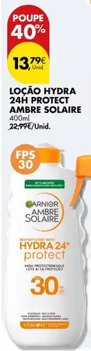 Pingo Doce Loção hydra 24h protect ambre solaire promoção