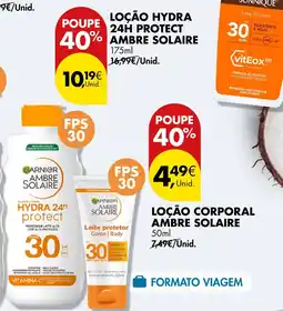 Pingo Doce Loção hydra 24h protect ambre solaire promoção