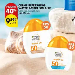 Pingo Doce Creme refreshing water ambre solaire promoção
