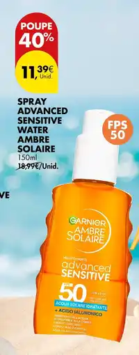 Pingo Doce Spray advanced sensitive water ambre solaire promoção