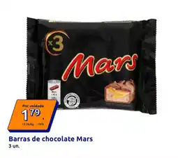 Action Barras de chocolate Mars promoção