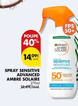 Pingo Doce Spray sensitive advanced ambre solaire promoção