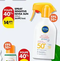 Pingo Doce Spray sensitive nivea sun promoção