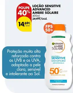 Pingo Doce Loção sensitive advanced ambre solaire FPS 50+ promoção