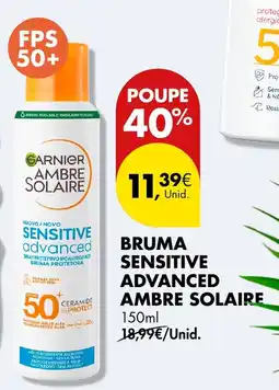 Pingo Doce Bruma sensitive advanced ambre solaire FPS 50+ promoção
