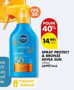 Pingo Doce Spray protect & bronze nivea sun FPS 50 promoção