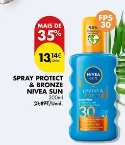 Pingo Doce Spray protect & bronze nivea sun FPS 30 promoção