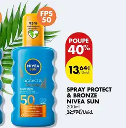Pingo Doce Spray protect & bronze nivea sun FPS 50 promoção