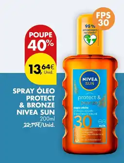 Pingo Doce Spray óleo protect & bronze nivea sun promoção