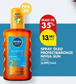 Pingo Doce Spray óleo protect&bronze nivea sun promoção