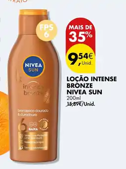 Pingo Doce Loção intense bronze nivea sun promoção