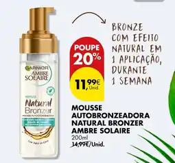 Pingo Doce Mousse autobronzeadora natural bronzer ambre solaire promoção
