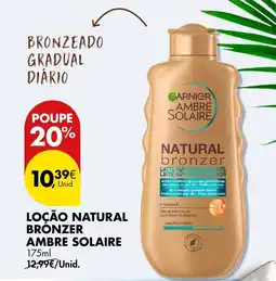 Pingo Doce Loção natural bronzer ambre solaire promoção