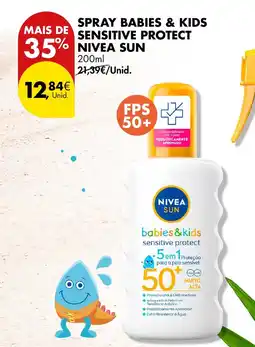 Pingo Doce Spray babies & kids sensitive protect nivea sun promoção