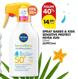 Pingo Doce Spray babies & kids sensitive protect nivea sun promoção