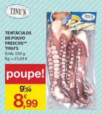E.Leclerc Tinu's Tentáculos de Polvo Frescos 350g promoção
