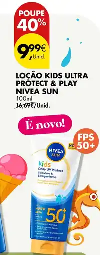 Pingo Doce Loção kids ultra protect & play nivea sun promoção