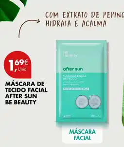 Pingo Doce Máscara de tecido facial after sun be beauty promoção
