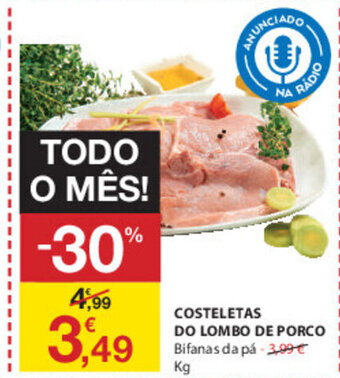 E.Leclerc Costeletas do Lombo de Porco promoção