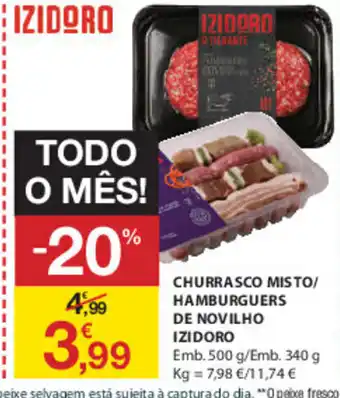 E.Leclerc Churrasco Misto/Hamburguers Izidoro promoção
