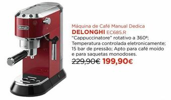 El Corte Inglés Cafeteiras delonghi promoção