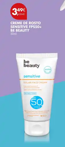 Pingo Doce Creme de rosto sensitive fps50+ be beauty promoção