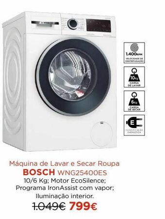 El Corte Inglés Máquina lavar roupa bosch promoção