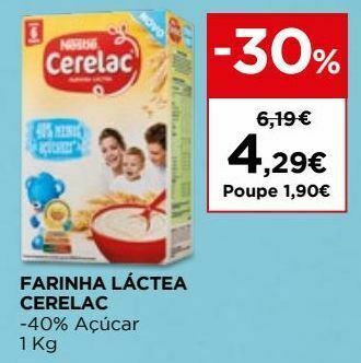 El Corte Inglés Farinha láctea de aveia nestlé promoção