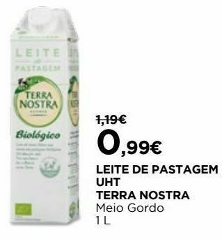 El Corte Inglés Leite terra nostra promoção