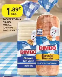 Spar Pão de forma bimbo promoção