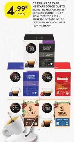 Spar Cápsulas de café nescafé dolce gusto promoção