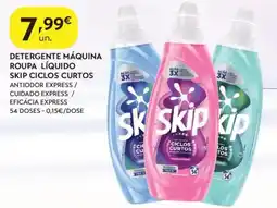 Spar Detergente máquina roupa líquido skip ciclos curtos promoção