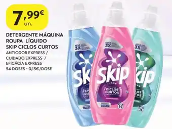 Spar Detergente máquina roupa líquido skip ciclos curtos promoção