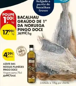 Pingo Doce Bacalhau graúdo de 1° da noruega pingo doce promoção