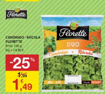 Canónigo - Rúcula FLorete 100g