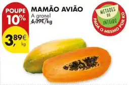 Pingo Doce Mamão avião a granel promoção
