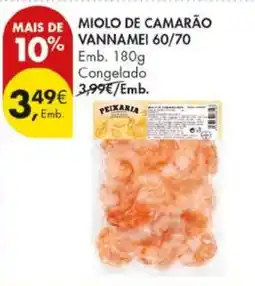 Pingo Doce Miolo de camarão vannamei 60/70 promoção