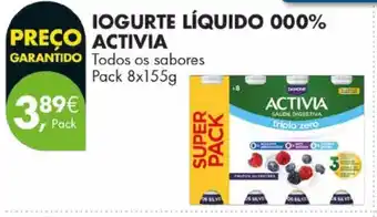 Pingo Doce Iogurte líquido 000% activia promoção