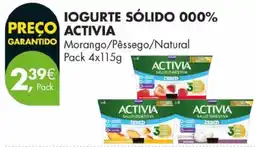 Pingo Doce Iogurte sólido 000% activia promoção