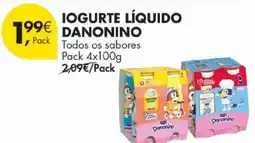 Pingo Doce Iogurte líquido danonino promoção