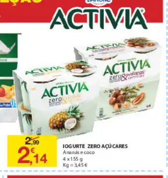 E.Leclerc Iogurte Zero Açúcares 4x155g promoção