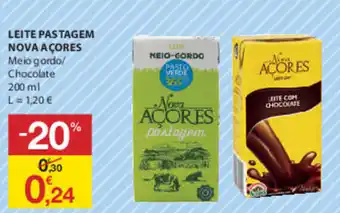 E.Leclerc Nova Açores Leite Pastagem 200ml promoção
