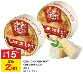 Queijo Camembert Coeurde de Lion 250g