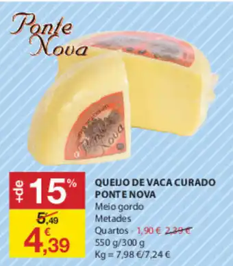 E.Leclerc Ponte Nova Queijo de Vaca Curado promoção
