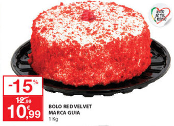E.Leclerc Bolo Red Velvet Marca Guia 1kg promoção