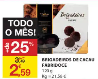E.Leclerc Brigadeiros de Cacau Fabridoce 120g promoção