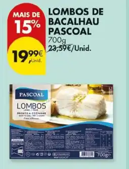 Pingo Doce Lombos de bacalhau pascoal promoção